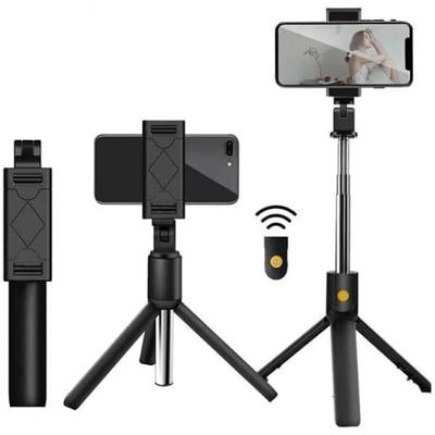 Black Bluetooth 4.0 Tripod Stand for Phone