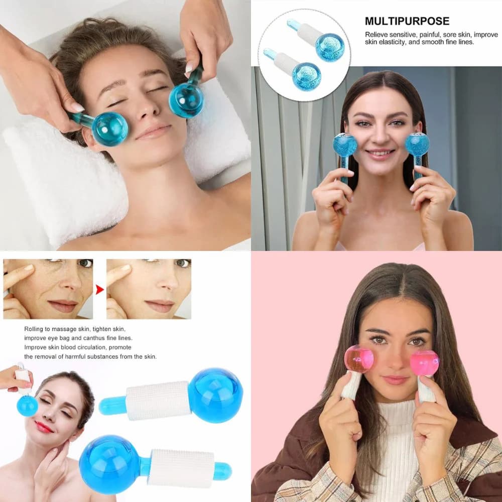 Beauty Crystal Ball Facial Cooling Ice Globes Water Wave For Face and Eye massage