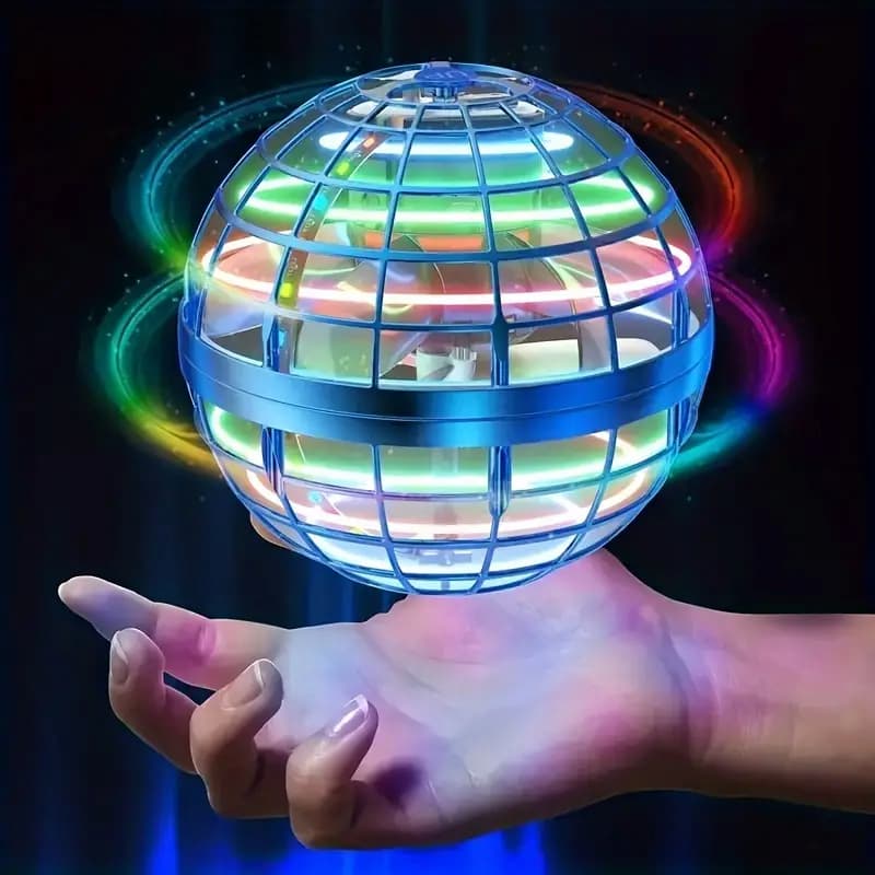 Flying Ball Hover Ball, Magic Flying Ball Magic Spinner Floating Ball, Fly Orb Drone for Children, LED Lights Flying Toy Gifts for Boys Girls Indoor Outdoor