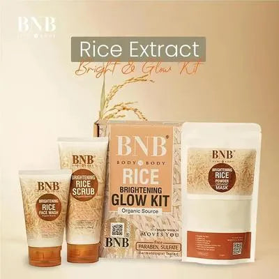 Rice Extract Brightening Glow Facial Kit for All Skin Types