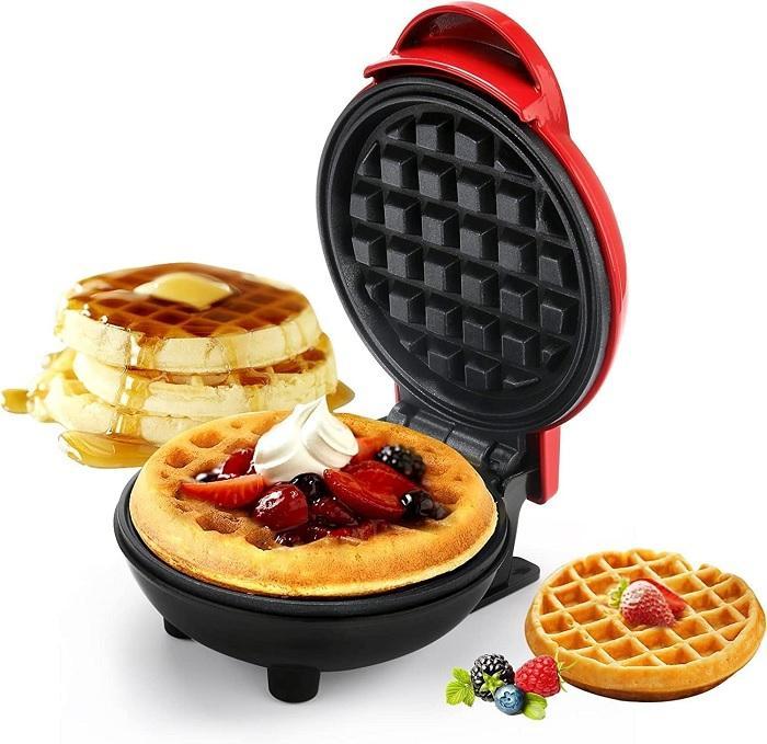 Electric Waffle Maker Red 350W Compact