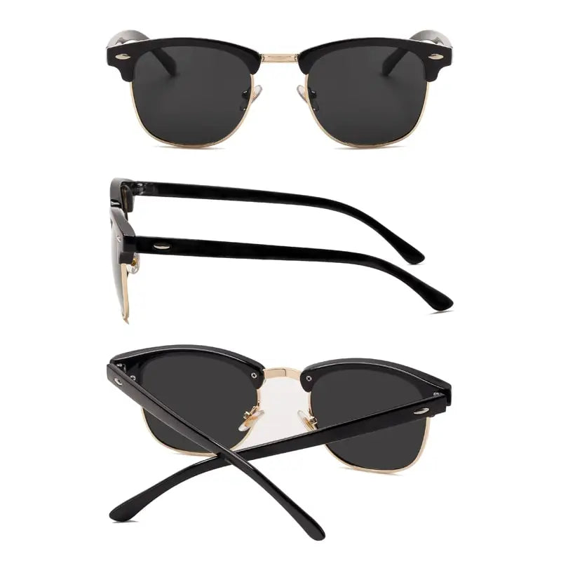 [EDITAR] Óculos polarizados clássicos para homens e mulheres, óculos de sol quadrados vintage, óculos antireflexo, espelho de direção, UV400, marca designer